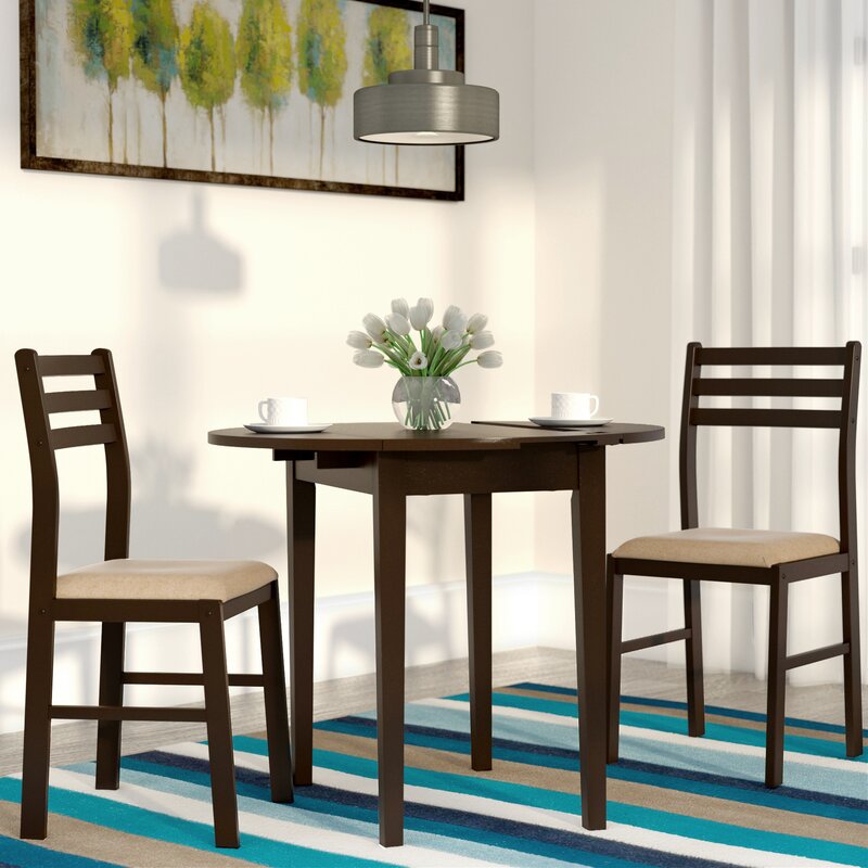 Andover Mills Lynbrook 3 Piece Drop Leaf Dining Set & Reviews | Wayfair